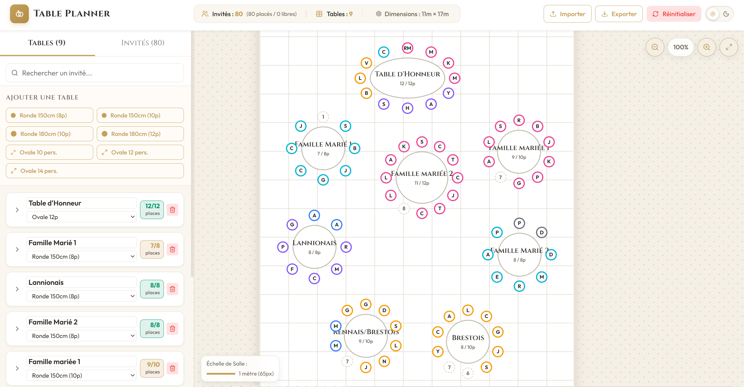 Wedding table planner / vibe coding
